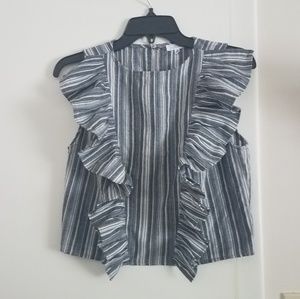 Striped Ruffle Top